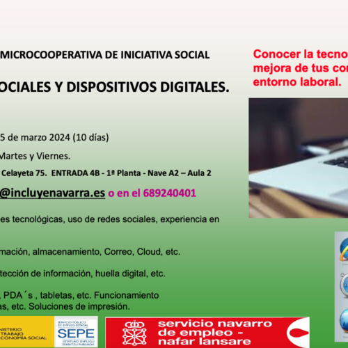 curso internet y redes sociales para personas con dicapacidad